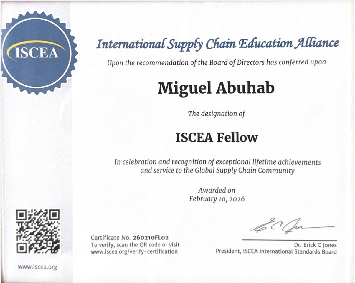 Certificado ISCEA Fellow 2026 — Miguel Abuhab